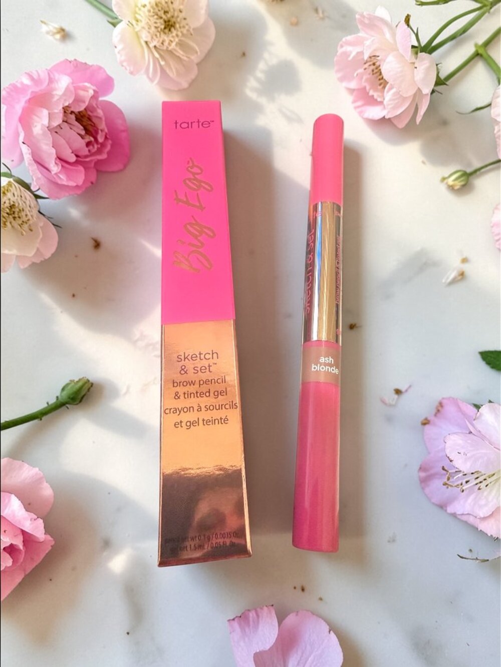 tarte Cosmetics "Big Ego" Sketch & Set Brow Pencil & Tinted Gel - Ash Blonde